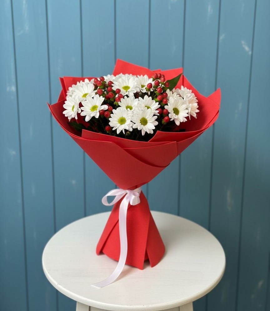 Букет цветов из: Хризантемы в Красном Логе