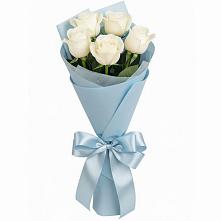 Букет 5 Белых роз Проуд в Красном Логе