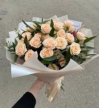 Букет Кремовые розы Латте в Красном Логе