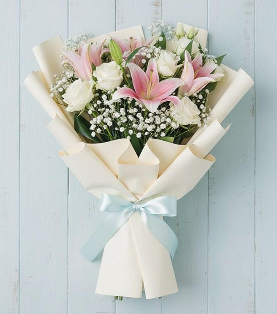 Букет цветов из: Лилии в Красном Логе