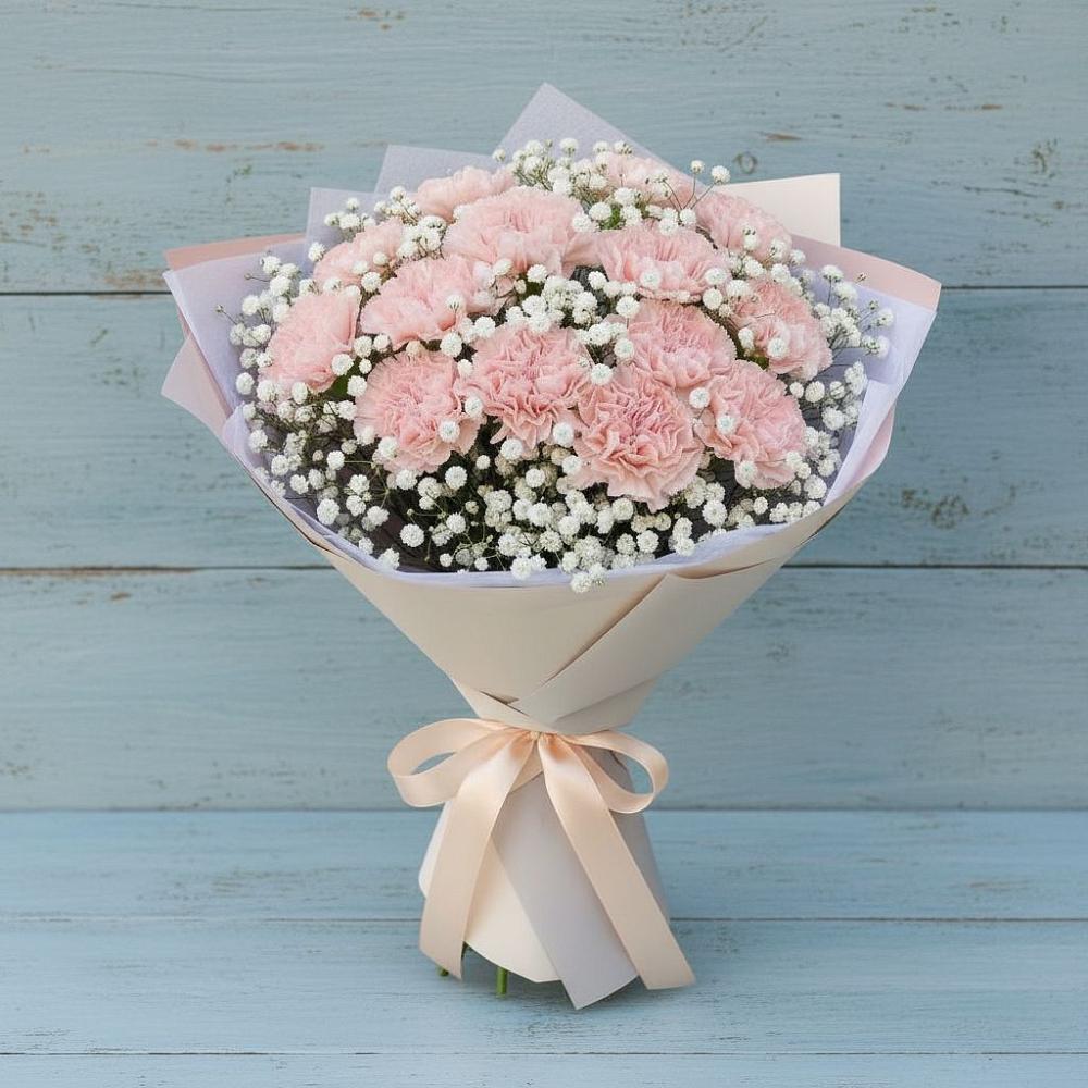 Букет цветов из: Гвоздики в Красном Логе