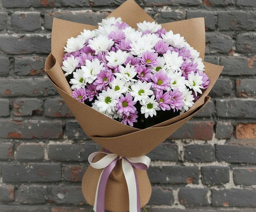 Букет цветов из: Хризантемы в Красном Логе