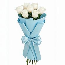 Букет 7 белых роз Проуд в Красном Логе