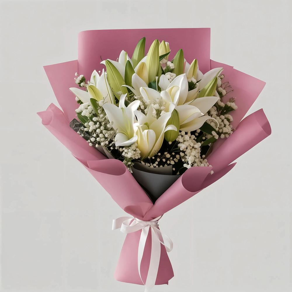 Букет цветов из: Лилии в Красном Логе