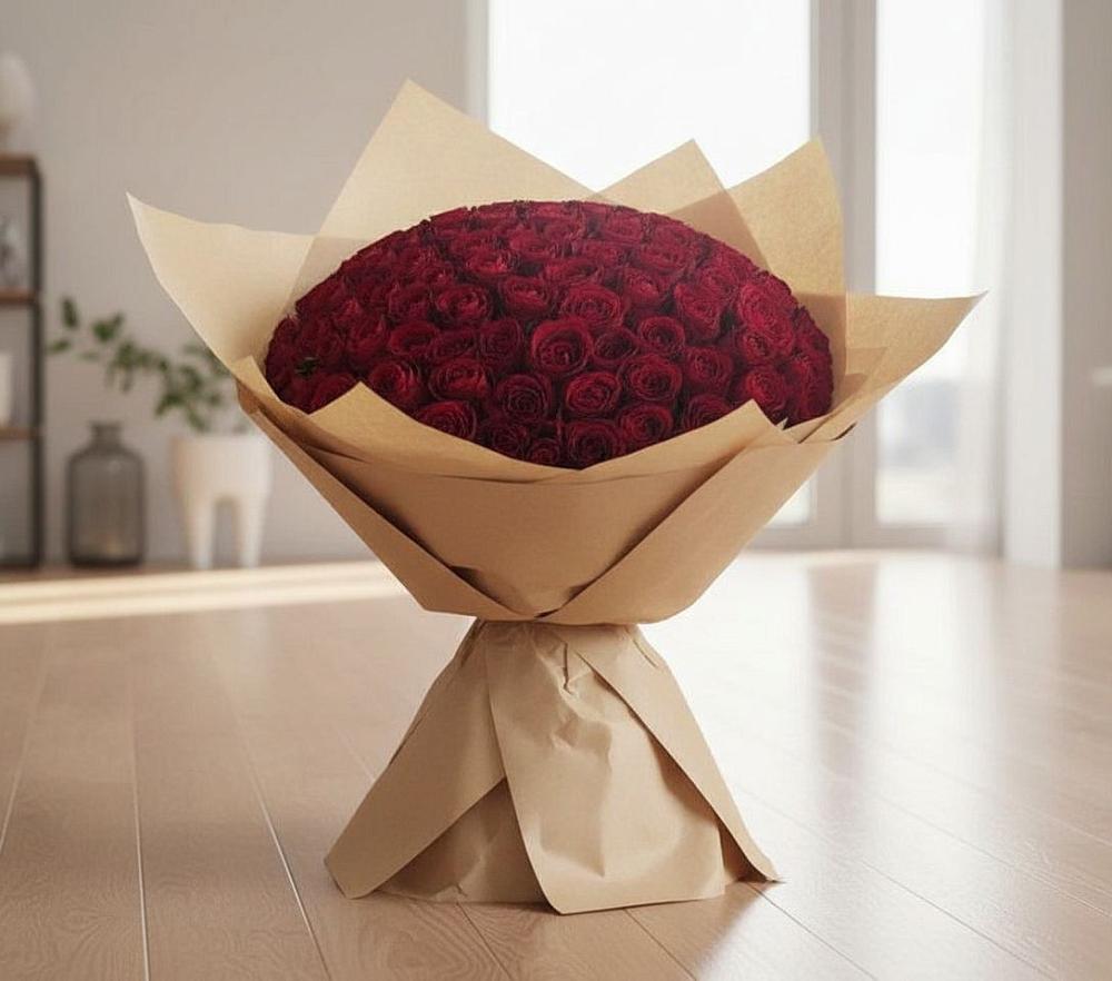 Букет 101 Красная роза в Красном Логе