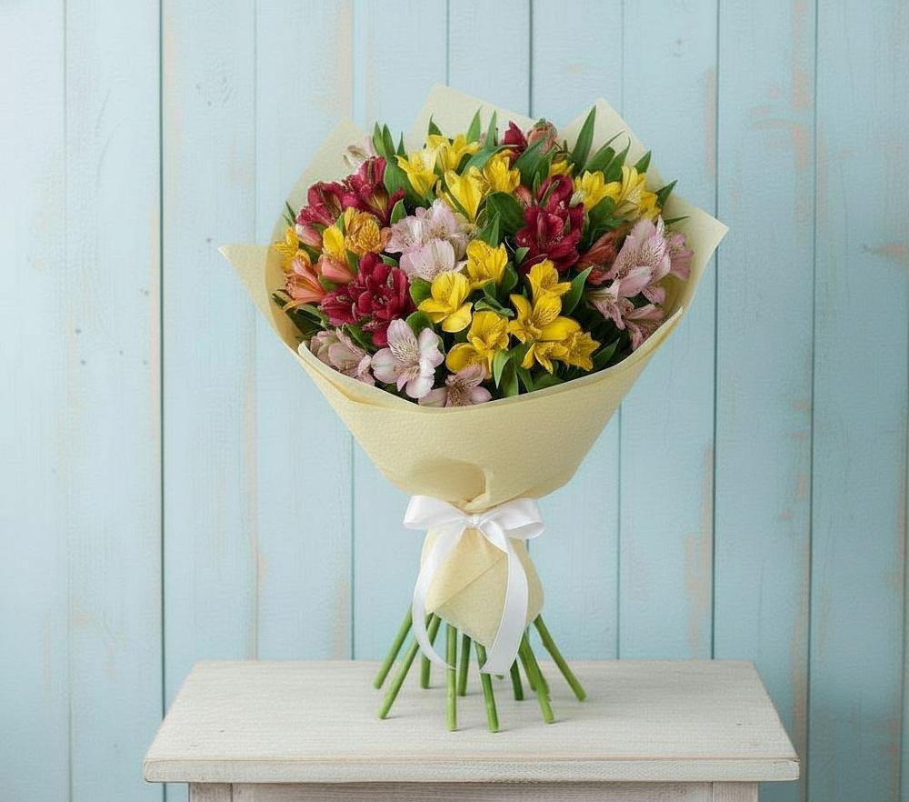 Букет цветов из: Альстромерии в Красном Логе